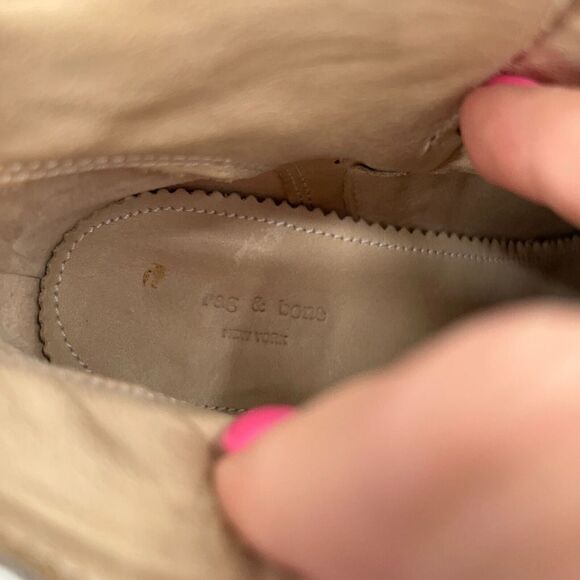 Rag & Bone Harrow Ankle Boots Women's Size 39 9 Grey Suede Leather Strap Heel - Picture 14 of 15